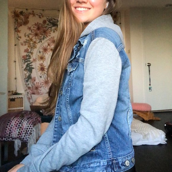 Express, Layered Denim Jacket - Picture 3 of 4